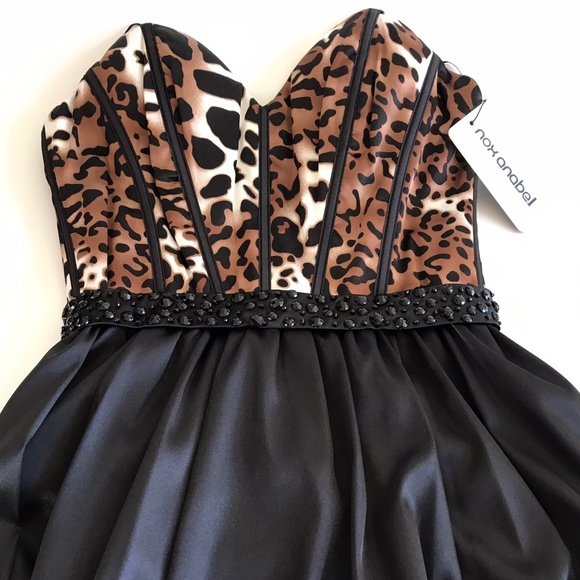 NOX ANABEL Dresses Nwt Nox Anabel Corset Boned Leopard Print Formal
